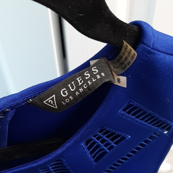 Guess Cobalt Blue Sleeveless Midi Dress - Picture 8 of 8